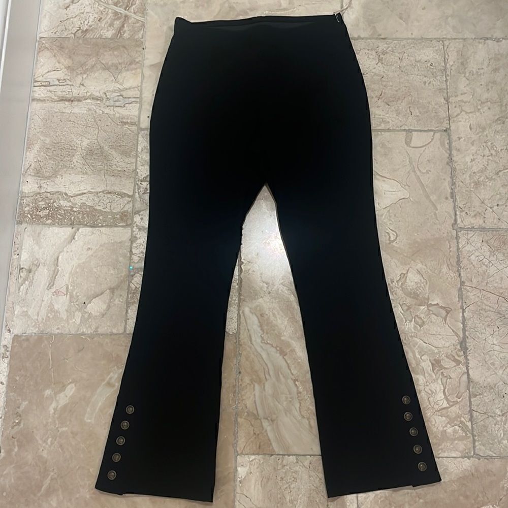 Fifteen Twenty cropped button detail black dress pants sz Small NWT
